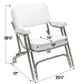 Folding Deck Chair, Aluminum, White