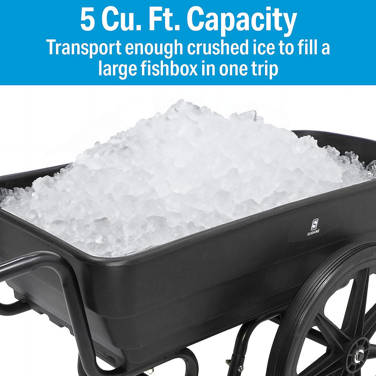 Dock Cart, Plastic, 42in x 22in x 10.5in, 350 lb Capacity