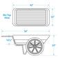 Dock Cart, Plastic, 42in x 22in x 10.5in, 350 lb Capacity