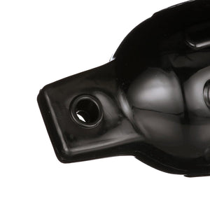 Twin Eye Ribbed Fender, Black, 4.5 x 16in