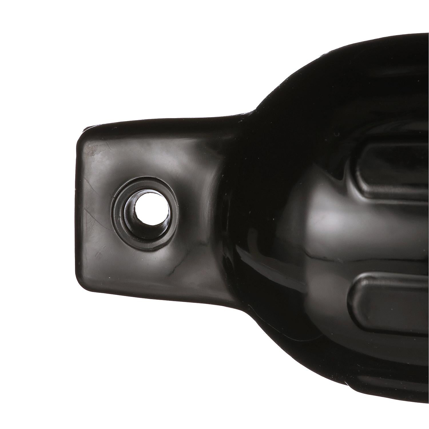 Twin Eye Ribbed Fender, Black, 4.5 x 16in