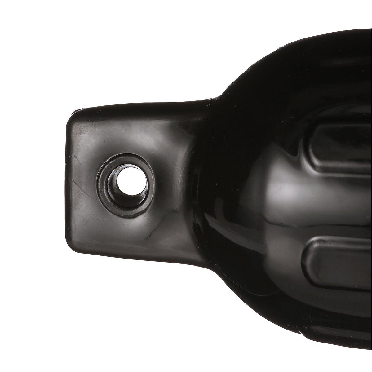 Twin Eye Ribbed Fender, Black, 4.5 x 16in