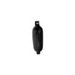Twin Eye Ribbed Fender, Black, 8.5in x 27in