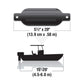 Twin Eye Ribbed Fender, Black, 5.5in x 20in