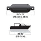 Twin Eye Ribbed Fender, Black, 6.5in x 23in