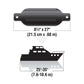 Twin Eye Ribbed Fender, Black, 8.5in x 27in