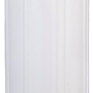 Center Hole Ribbed Fender, White, 6in x 15in