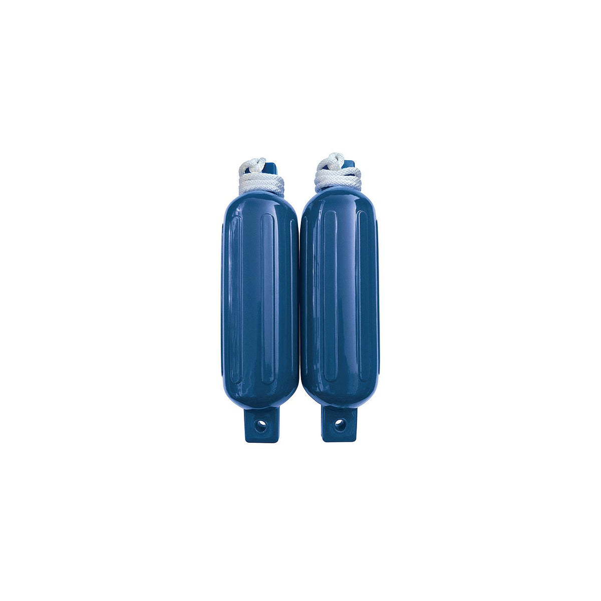 Twin Eye Ribbed Fender Kit, Includes (2) 5.5in x 20in Blue Fenders & (2) Lines