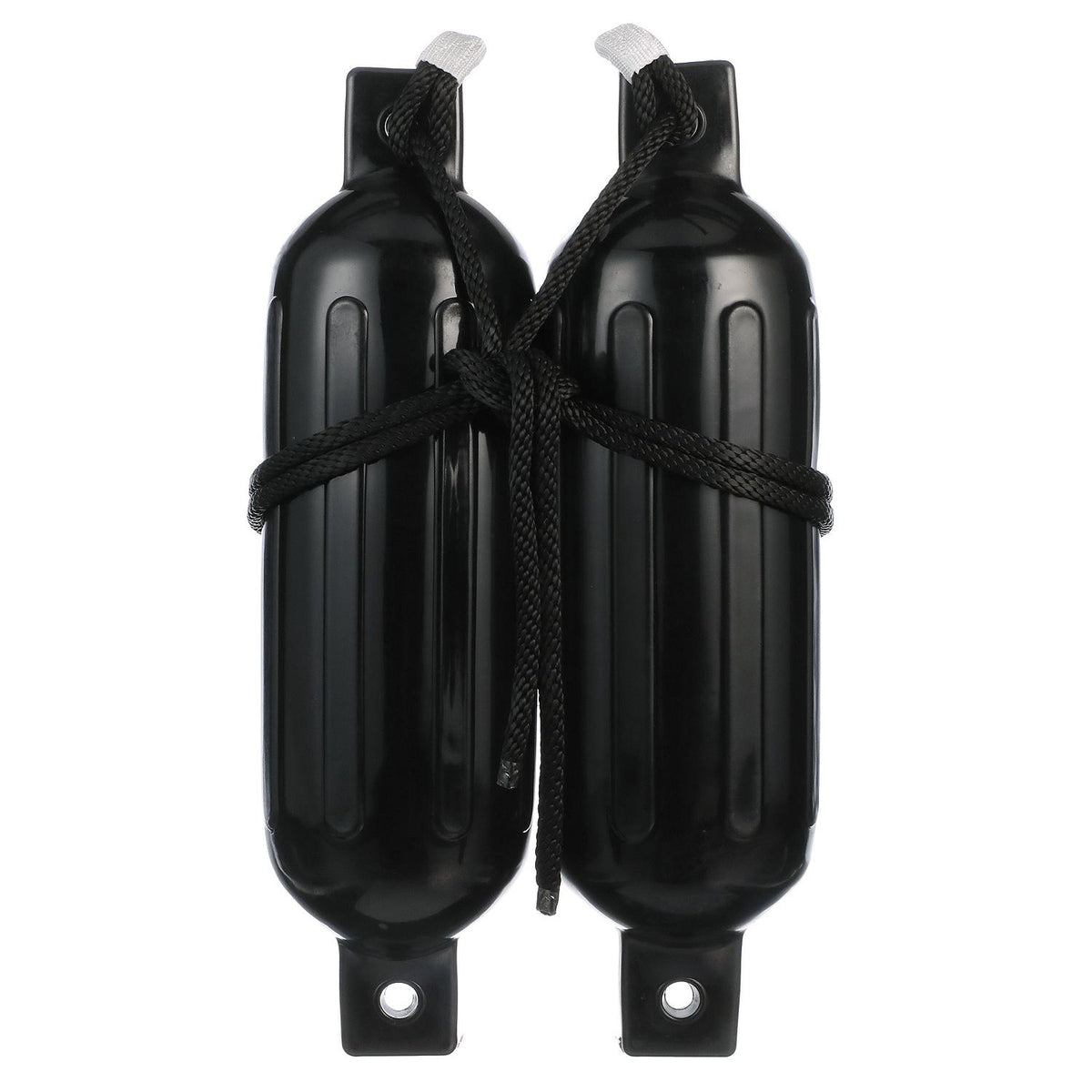 Twin Eye Ribbed Fender Kit, Includes (2) 5.5in x 20in Black Fenders & (2) Lines