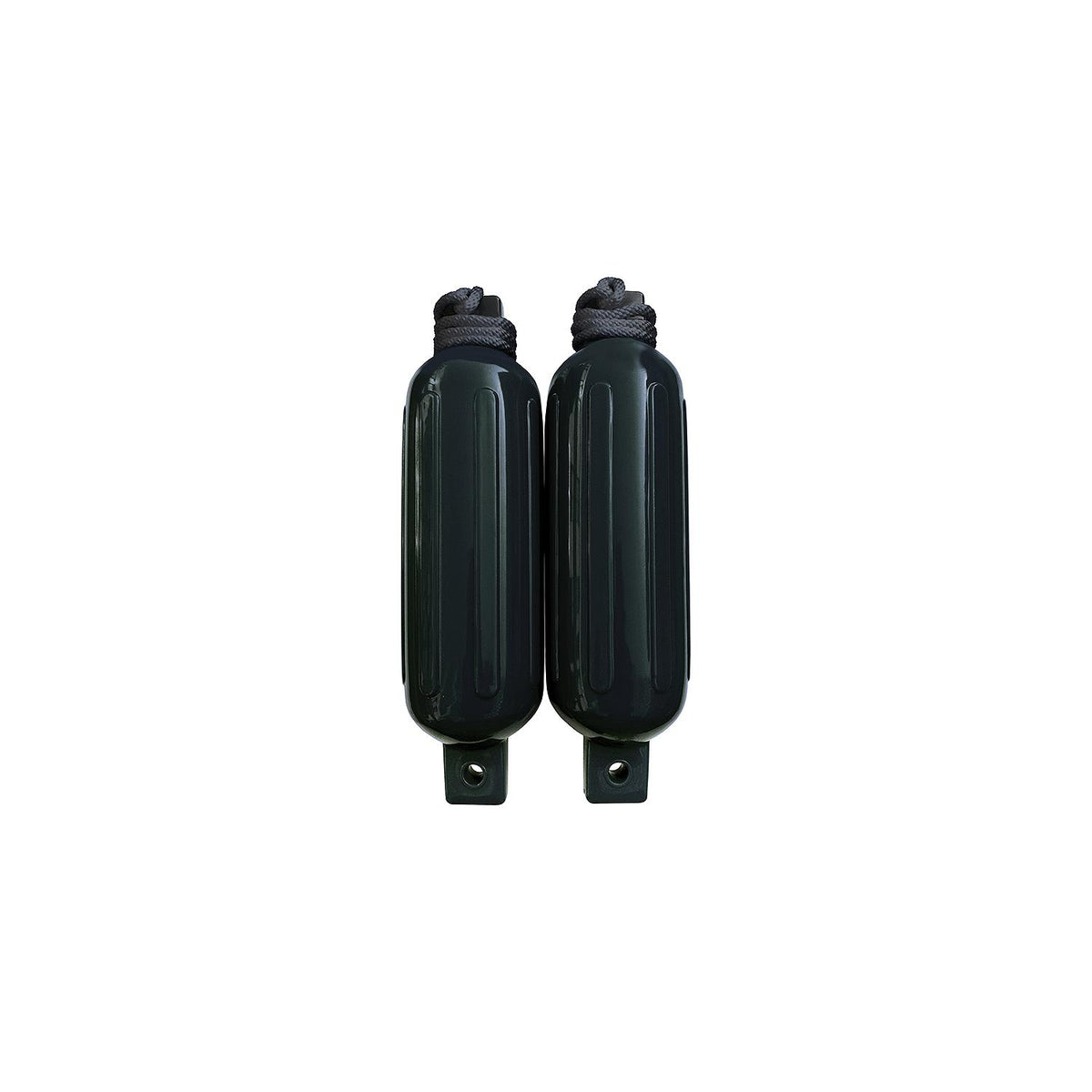 Twin Eye Ribbed Fender Kit, Includes (2) 5.5in x 20in Black Fenders & (2) Lines