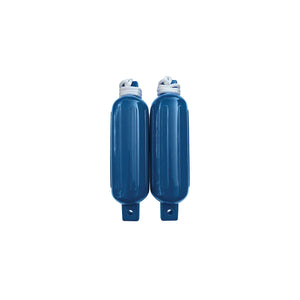 Twin Eye Ribbed Fender Kit, Includes (2) 6.5in x 23in Blue Fenders & (2) Lines