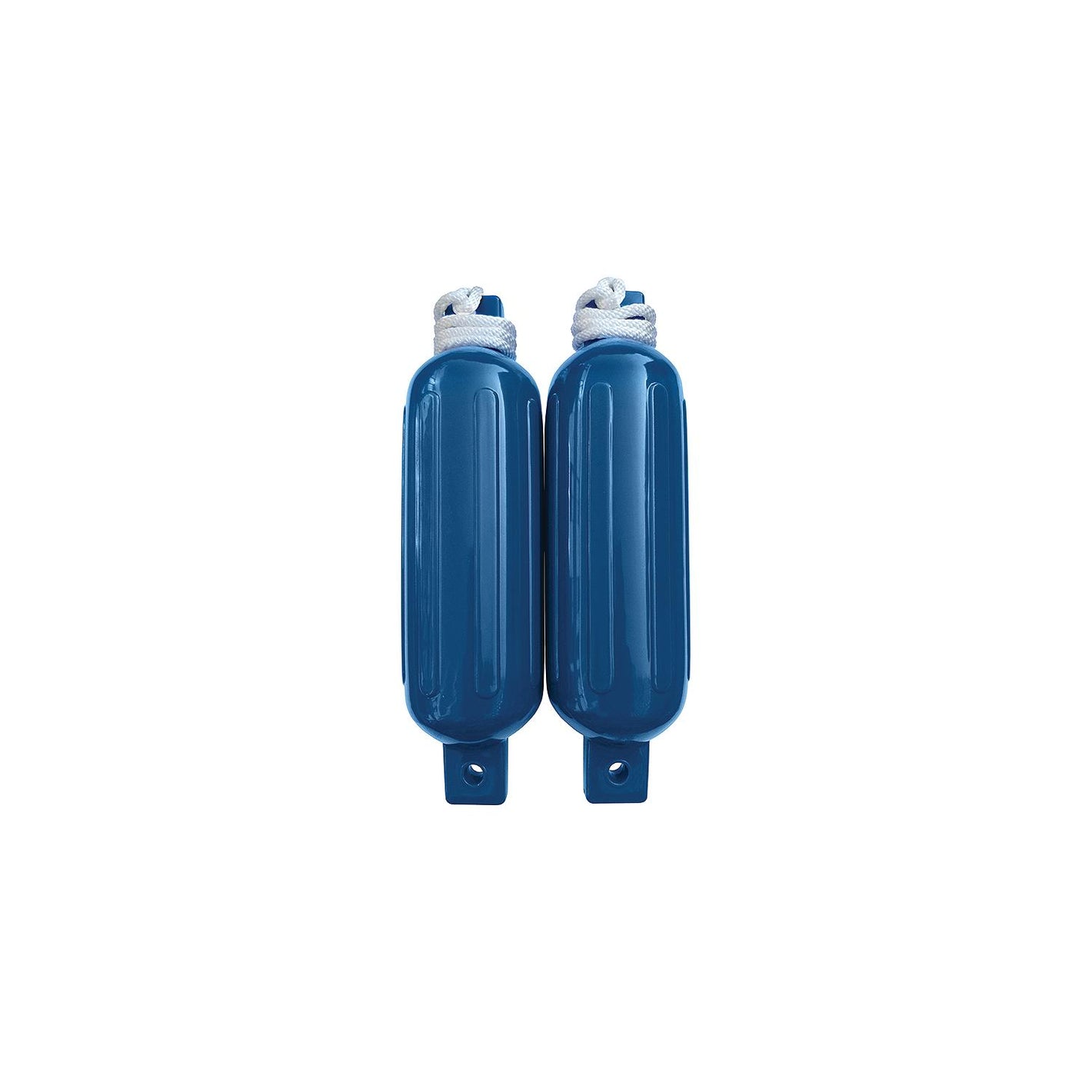 Twin Eye Ribbed Fender Kit, Includes (2) 6.5in x 23in Blue Fenders & (2) Lines