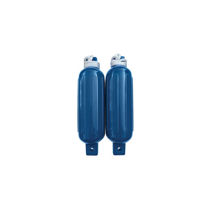 Twin Eye Ribbed Fender Kit, Includes (2) 5.5in x 20in Blue Fenders & (2) Lines