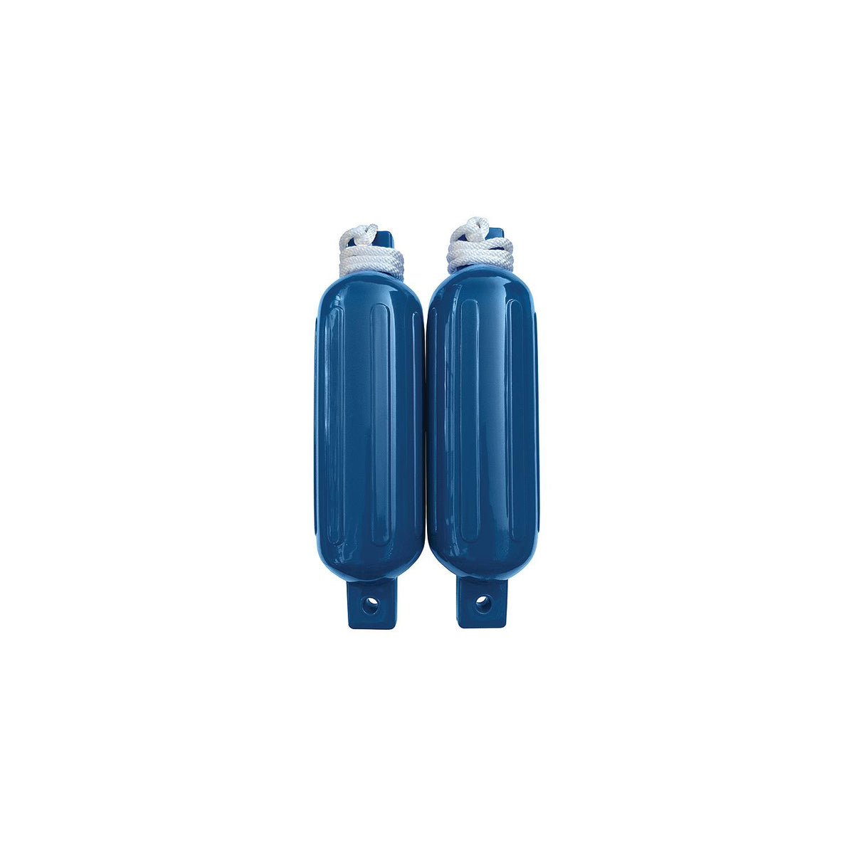 Twin Eye Ribbed Fender Kit, Includes (2) 5.5in x 20in Blue Fenders & (2) Lines