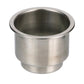 Stainless Steel Recessed Drink Holder w/ Blue LED Light, 4-1/4in
