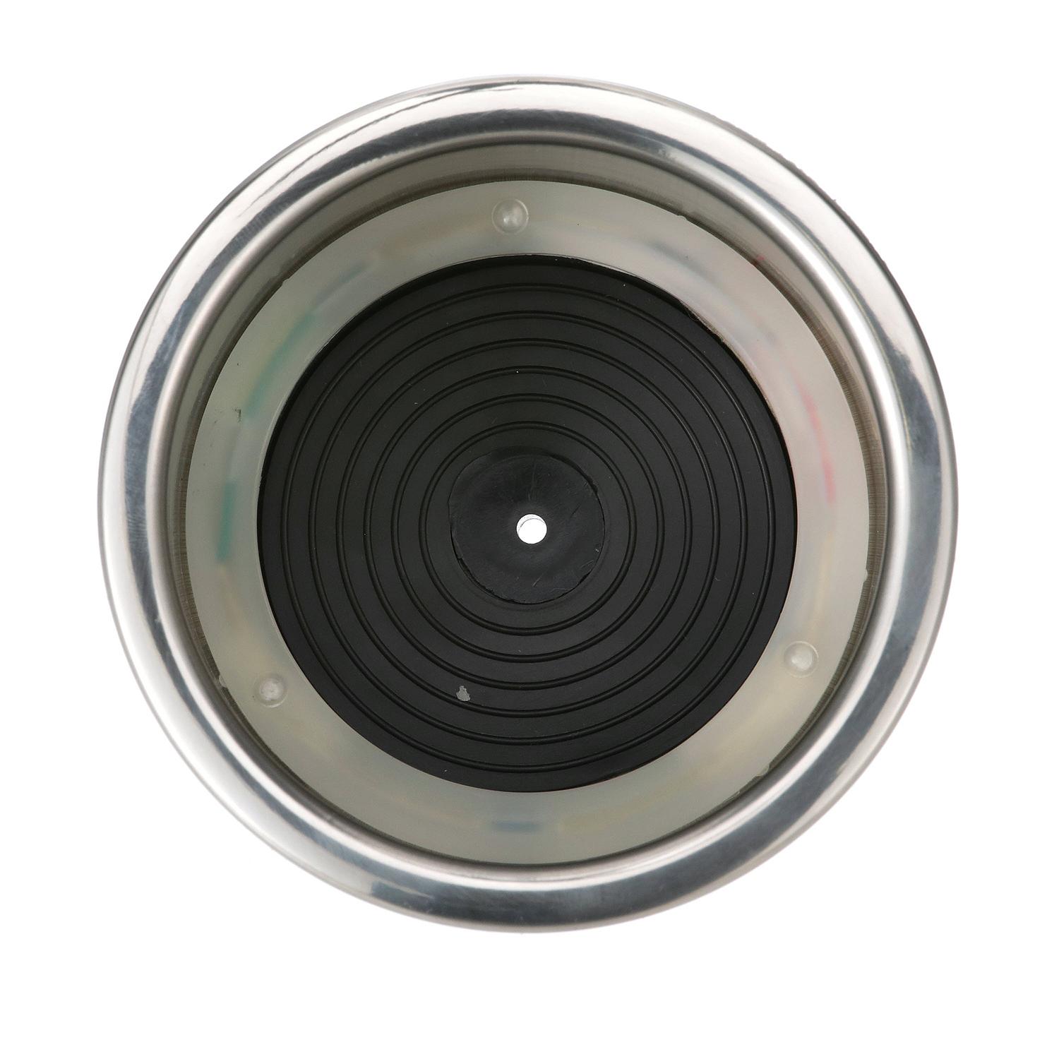 Stainless Steel Recessed Drink Holder w/ Blue LED Light, 4-1/4in