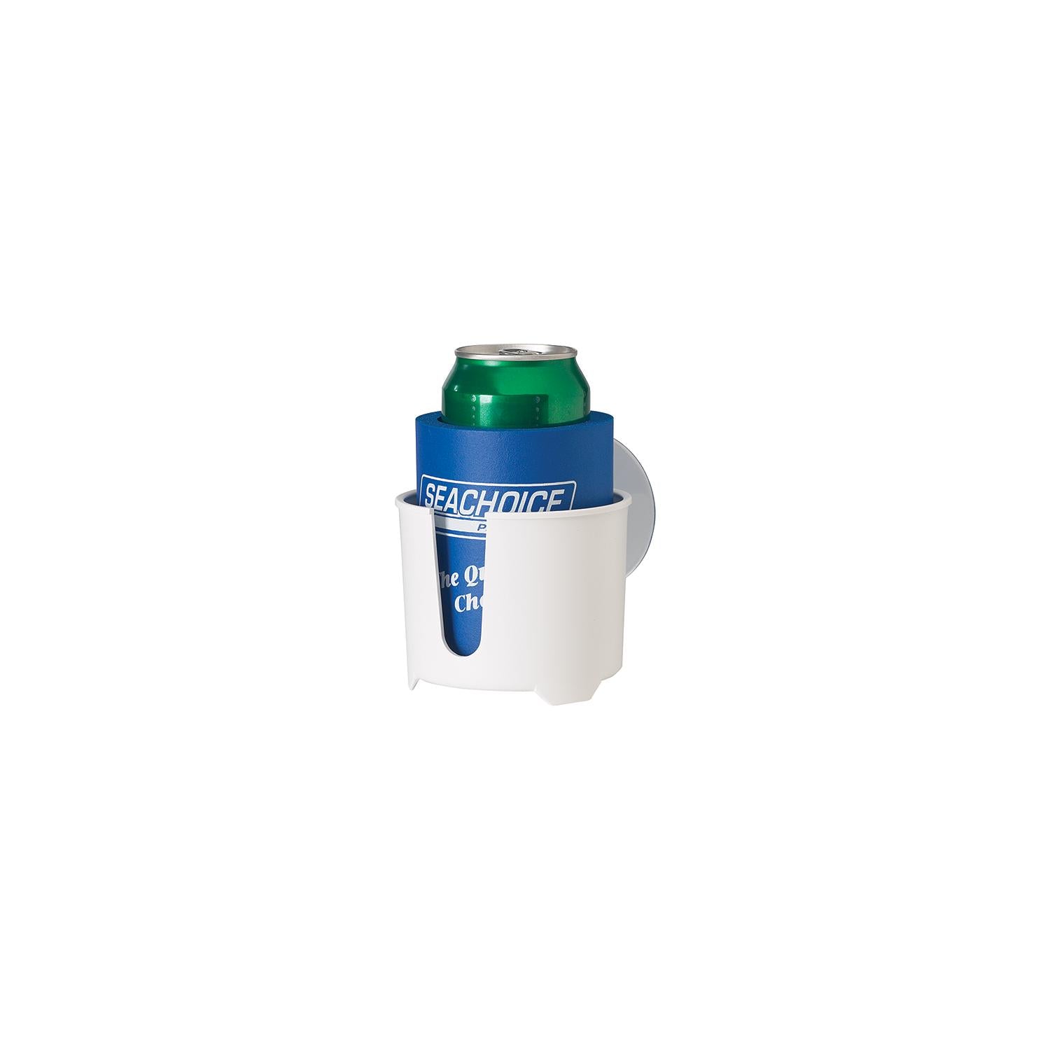 White Drink Holder w/ Large Super Suction Cups, 4-1/2in x 4in