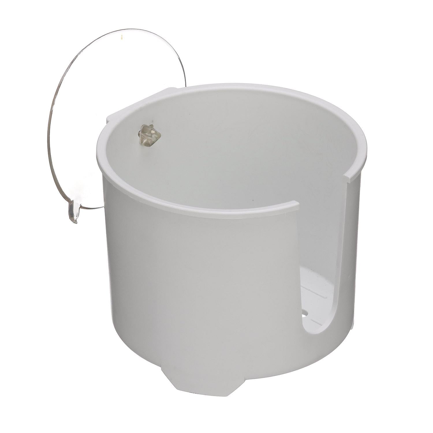 White Drink Holder w/ Large Super Suction Cups, 4-1/2in x 4in