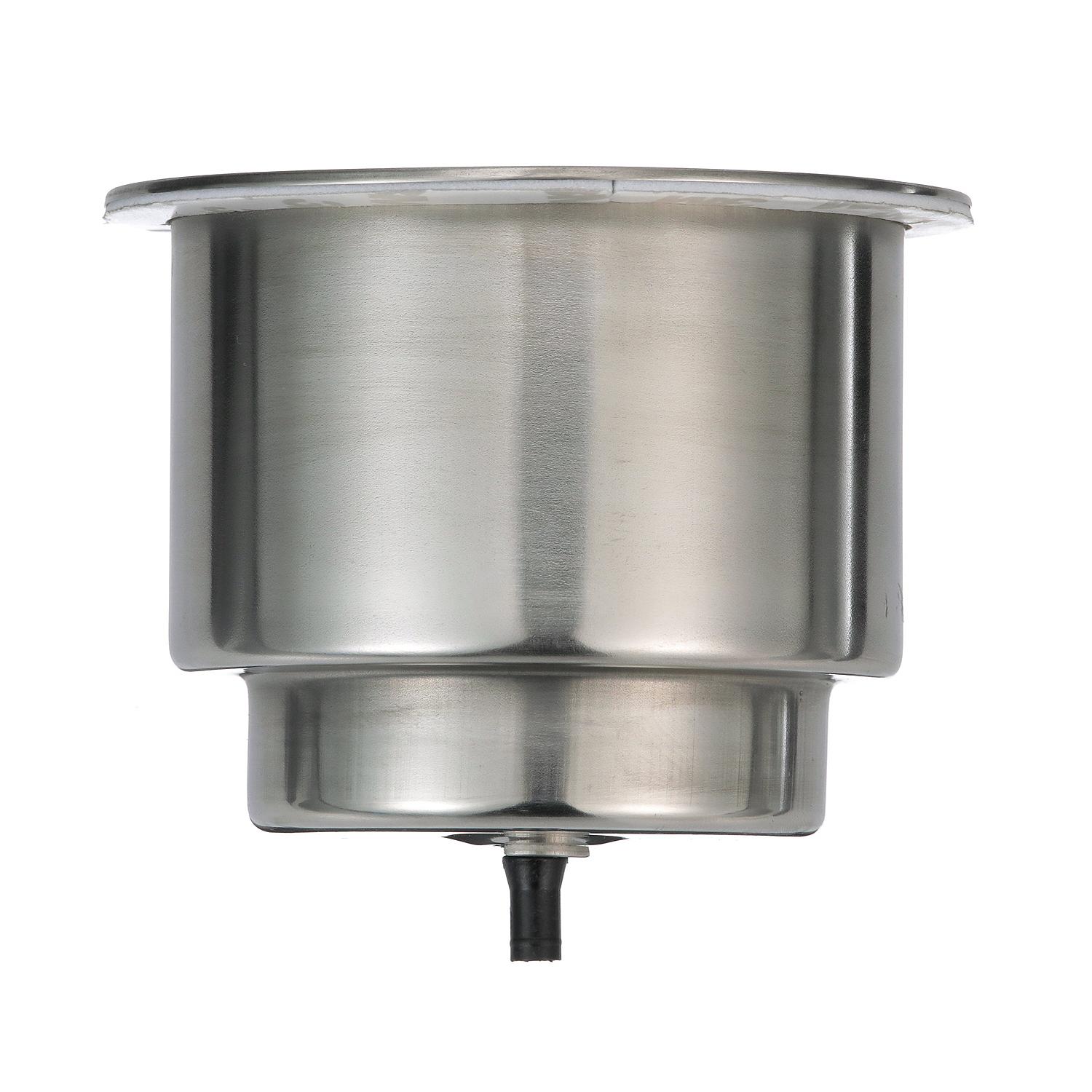 Stainless-Steel Drink Holder w/ 1/4in Drain, 4-5/16in