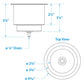 Stainless-Steel Drink Holder w/ 1/4in Drain, 4-5/16in