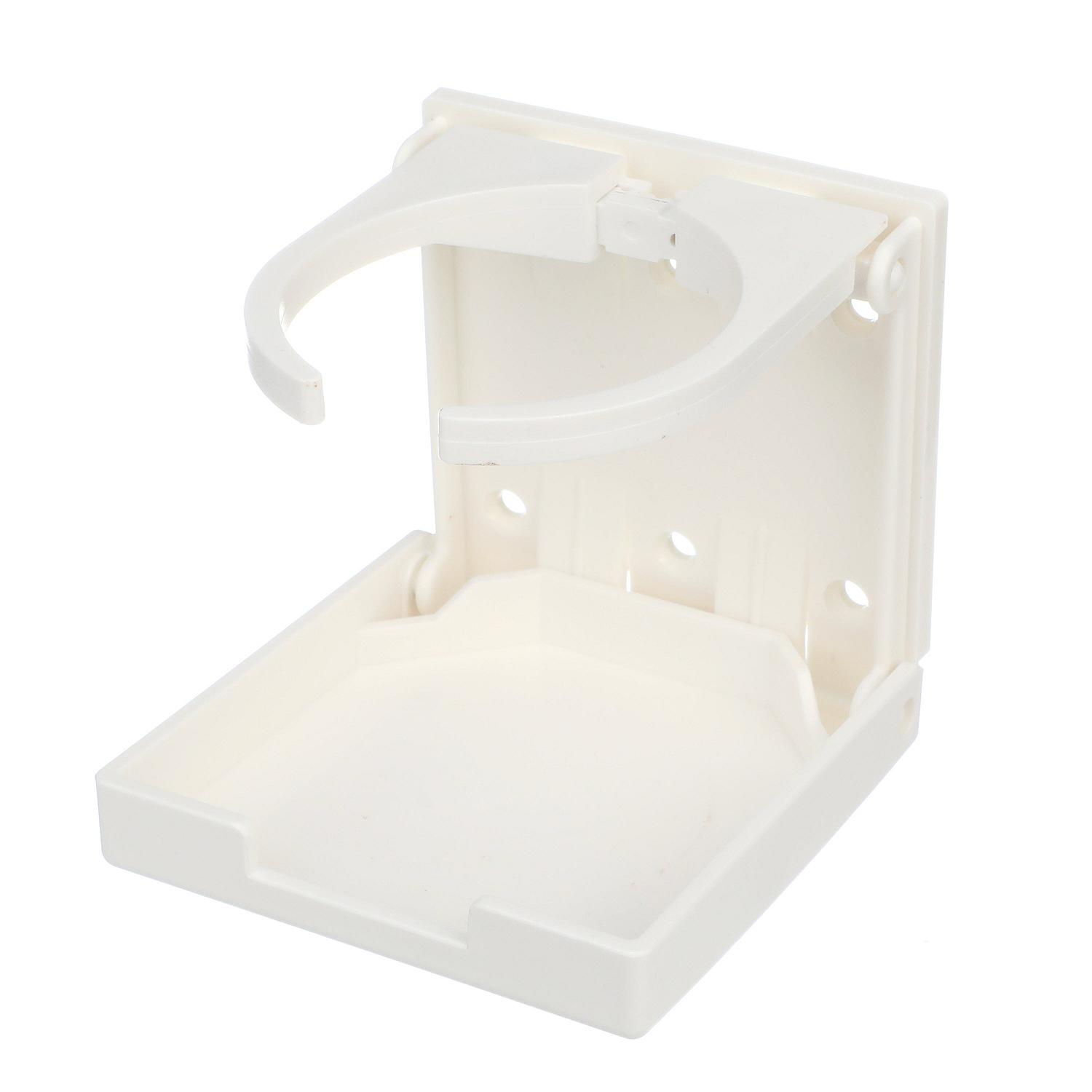 Folding & Adjustable Drink Holder - White