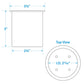 Drink Holder Black - Black, Small Recessed, 2-11/16in