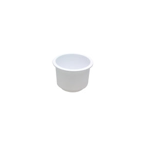 Drink Holder - White, Large Recessed, 3-1/2in