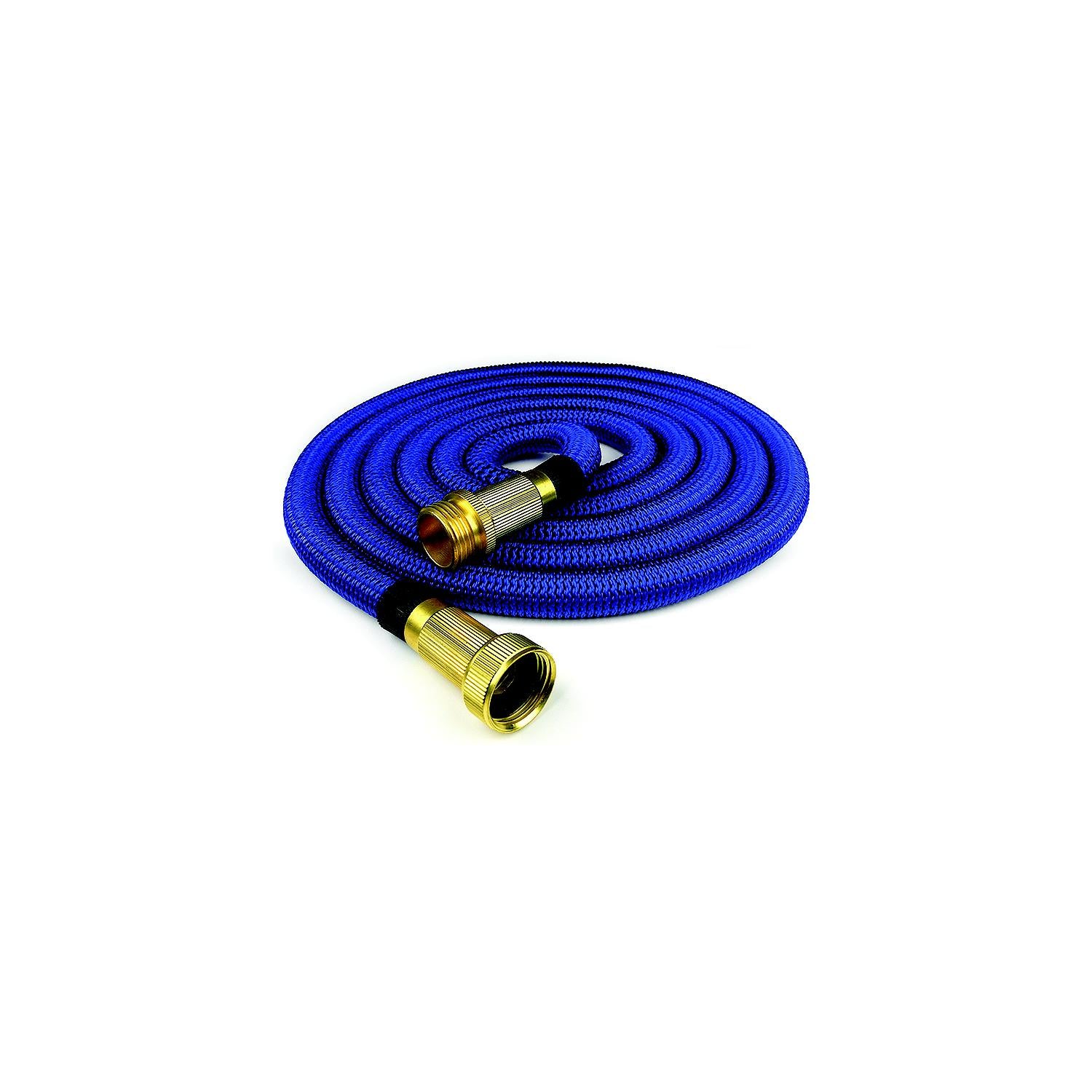 25ft White Poly Coiled Washdown Hose w/ Sprayer