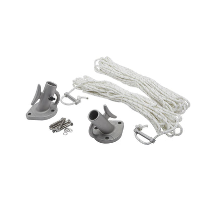 Mooring Whip - 1 Pair - Black, 8ft, 2/PK