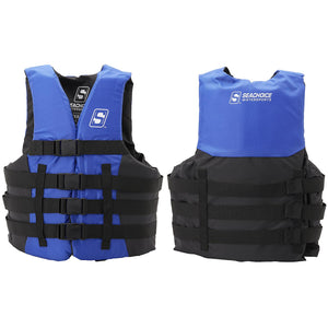Ski Life Vest - 4 Belt, Blue, S/M