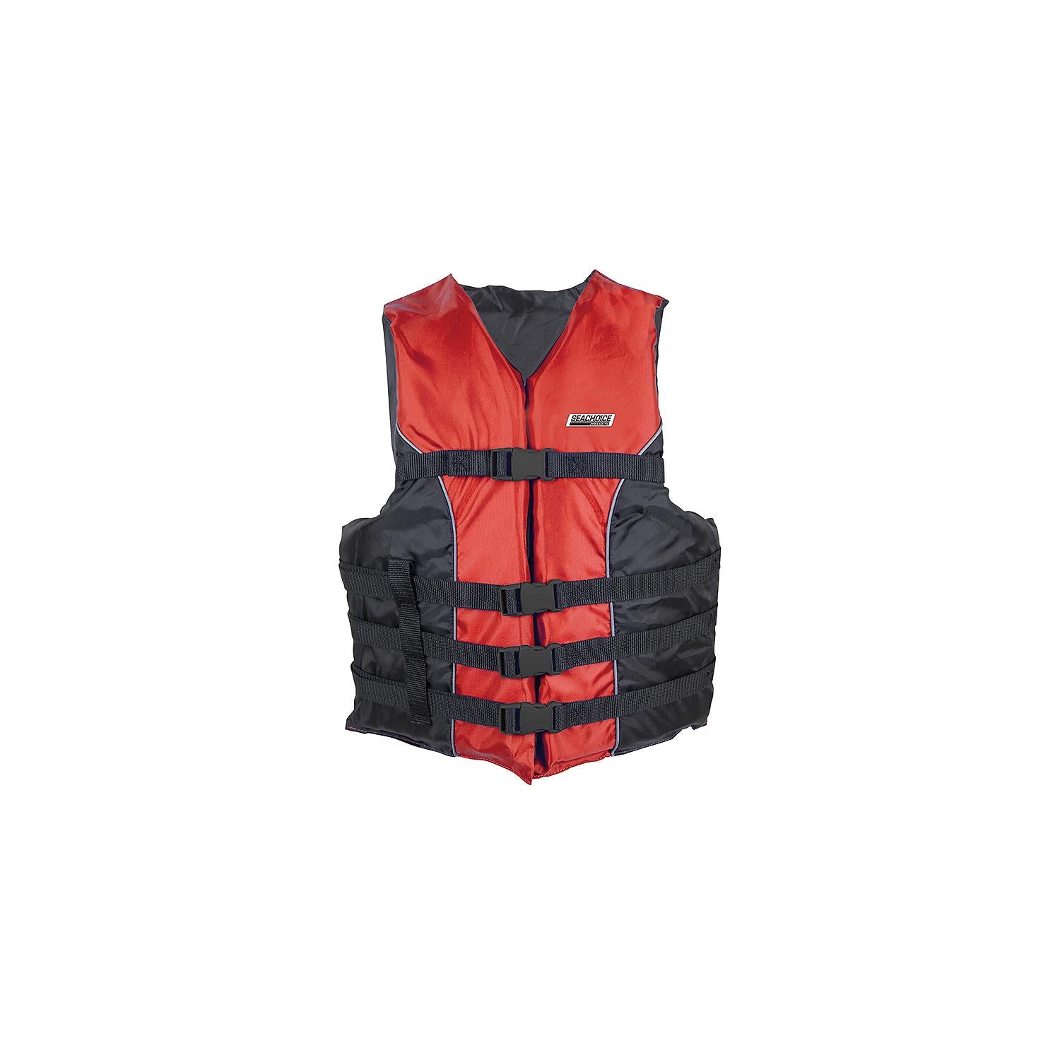 Ski Life Vest - 4 Belt, Red, 4XL/5XL