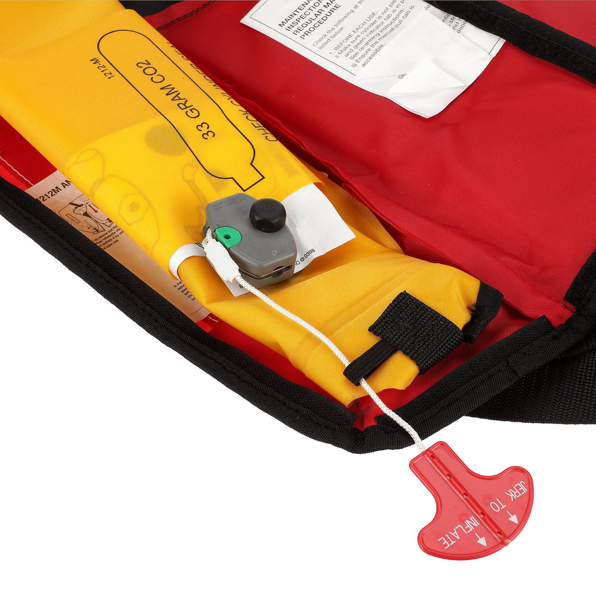 Type V Inflatable PFD 33G Manual, Red/Black
