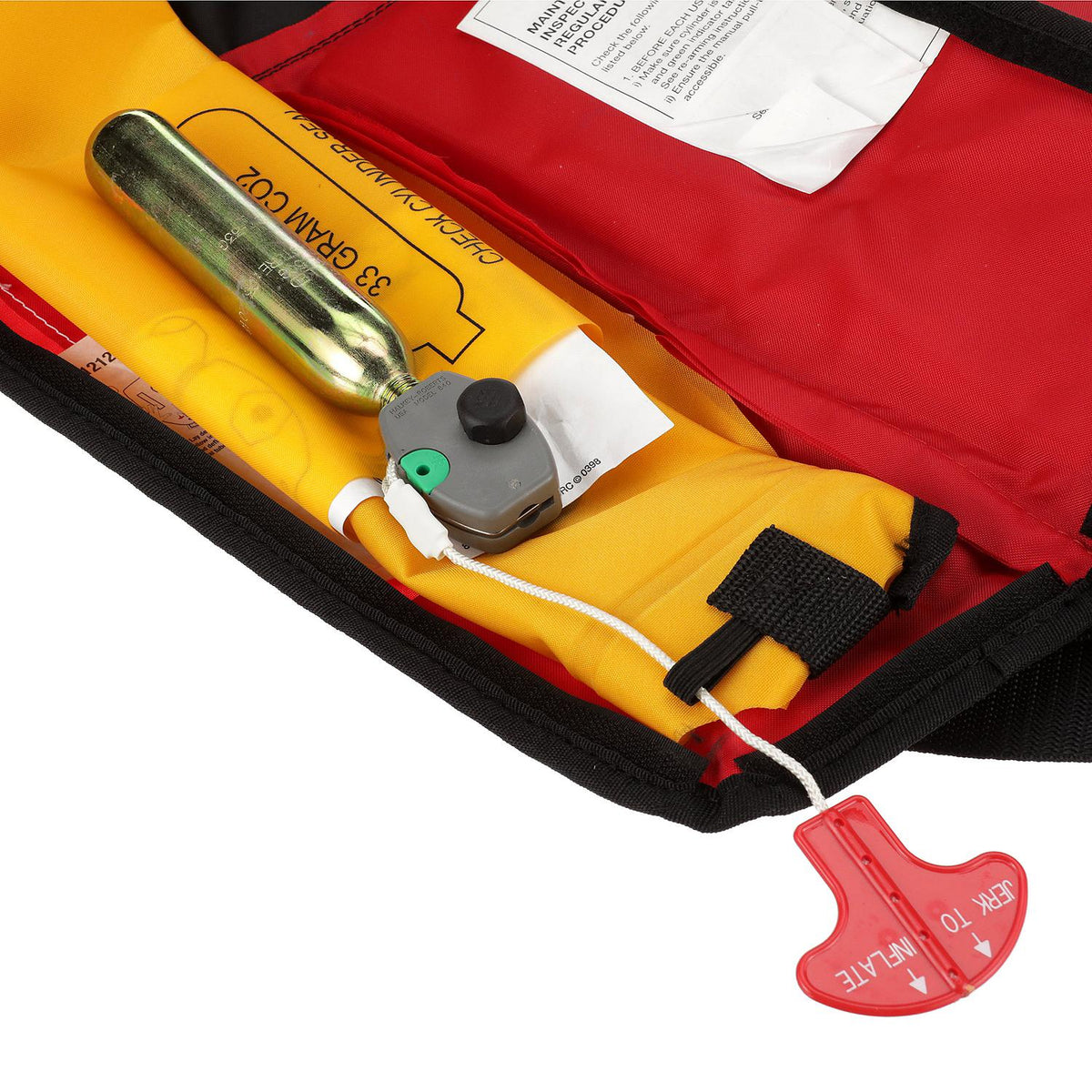 Type V Inflatable PFD 33G Manual, Red/Black