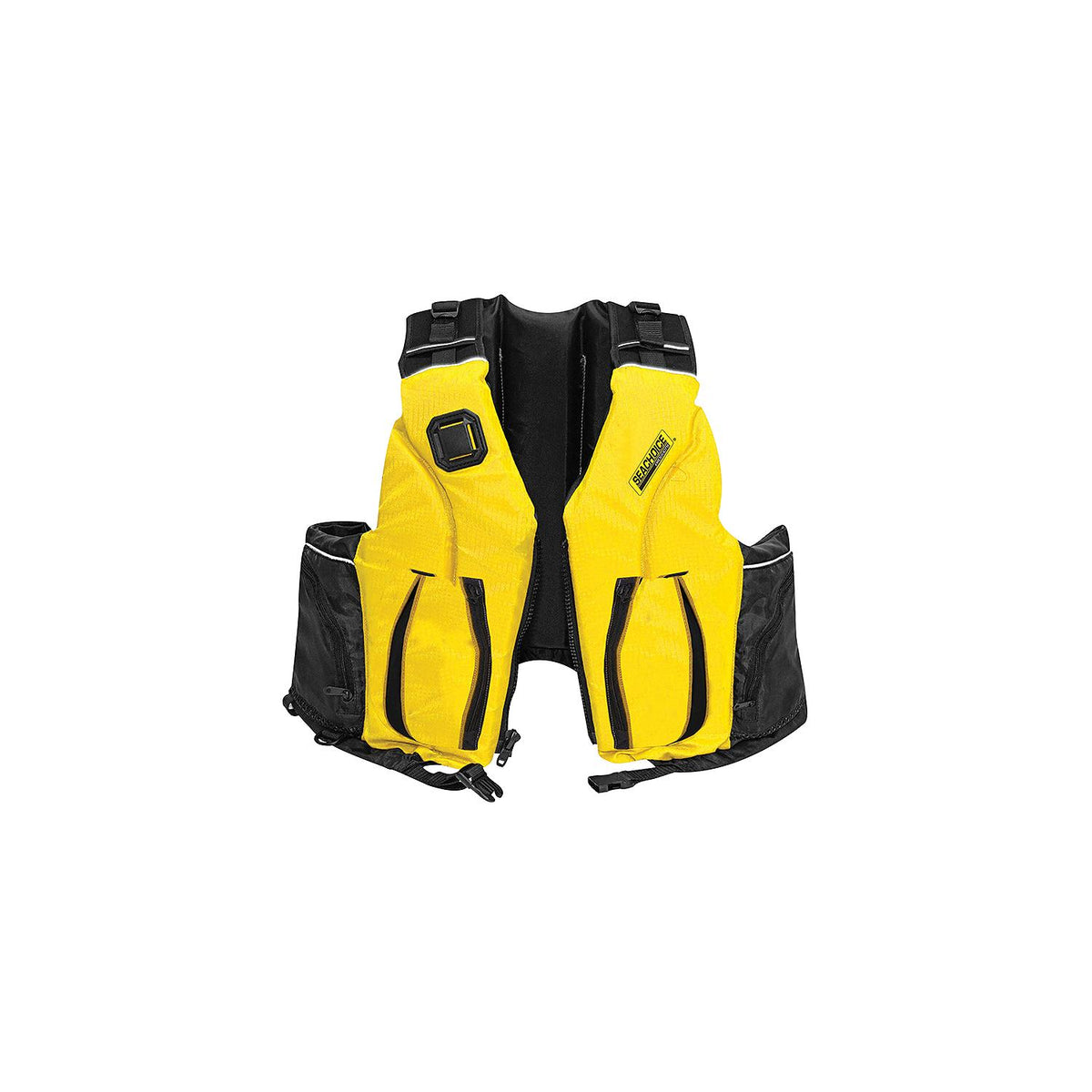 Adult Dual Size Canoe/Kayak PFD, Yellow/Black, S/M