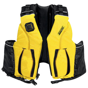 Adult Dual Size Canoe/Kayak PFD, Yellow/Black, 2XL/3XL