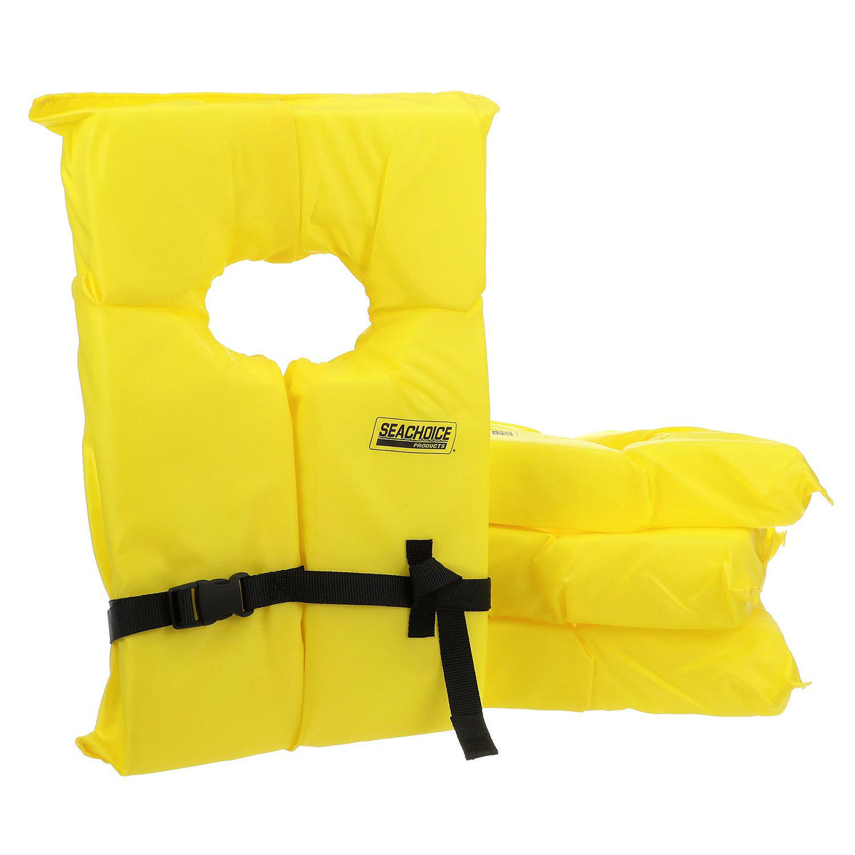 Adult Universal Type II USCGA Life Vests w/Bag, Yellow, 4-Pack, 4/PK