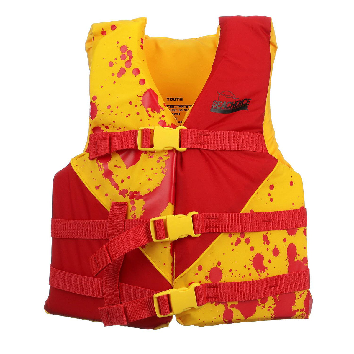 Deluxe General Purpose Life Vest, Red/Yellow, Youth