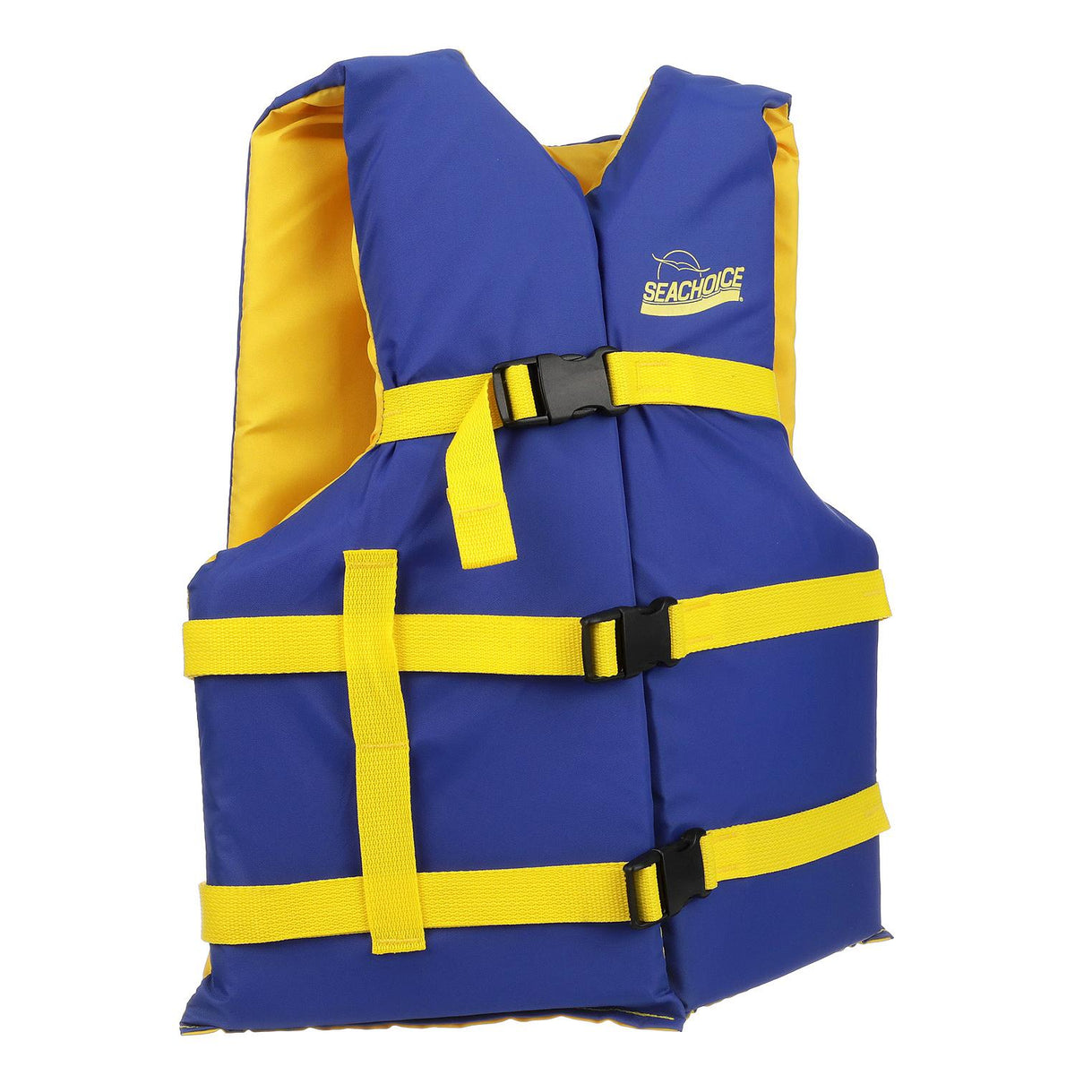 Deluxe General Purpose Life Vest, Blue/Yellow, Adult Universal