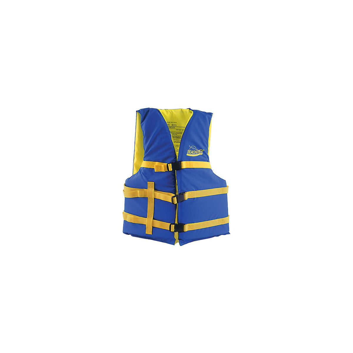 Deluxe General Purpose Life Vest, Blue/Yellow, Adult Universal