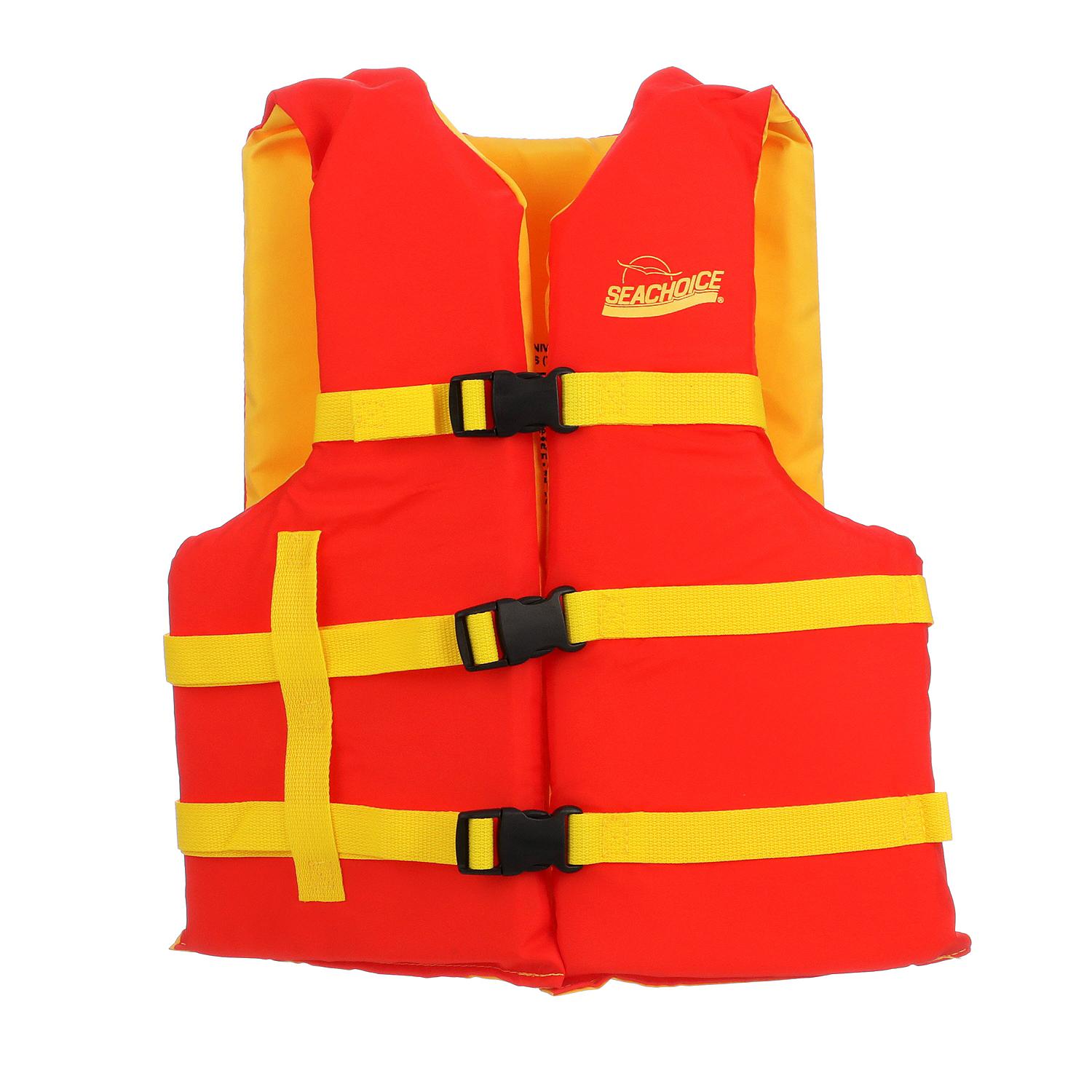 Deluxe General Purpose Life Vest, Orange/Yellow, Adult Universal