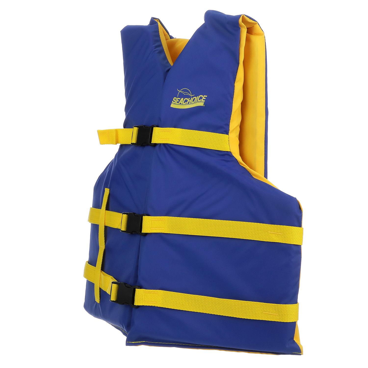 Deluxe General Purpose Life Vest, Blue/Yellow, XL