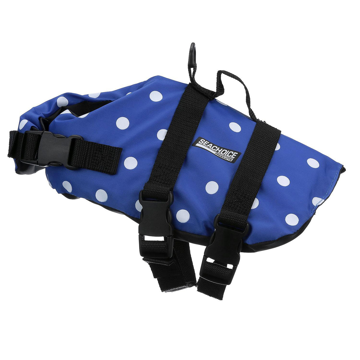 Dog Life Vest - Blue Polka Dot, XS