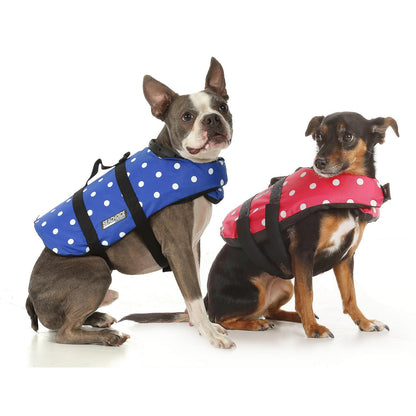 Dog Life Vest - Blue Polka Dot, Sm
