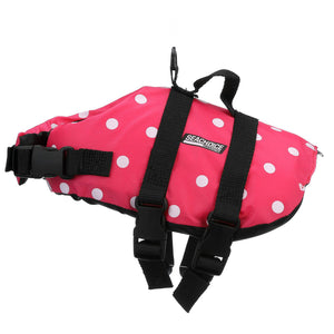 Dog Life Vest - Pink Polka Dot, XS