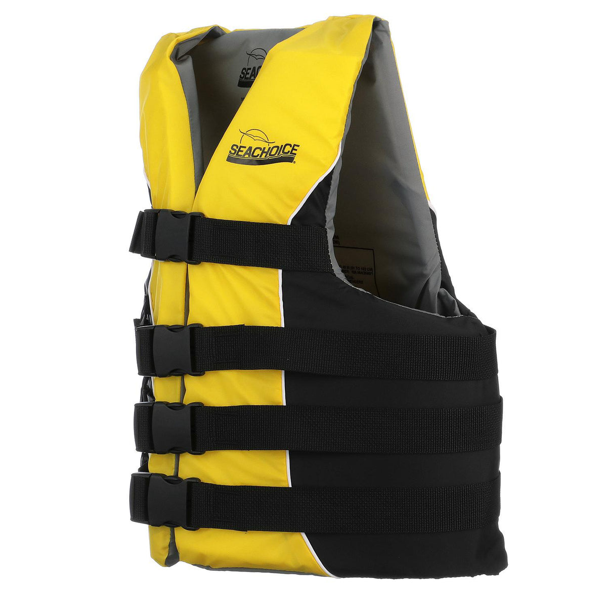 Deluxe 4-Belt Ski Vest - Yellow/Black, Sm/Md