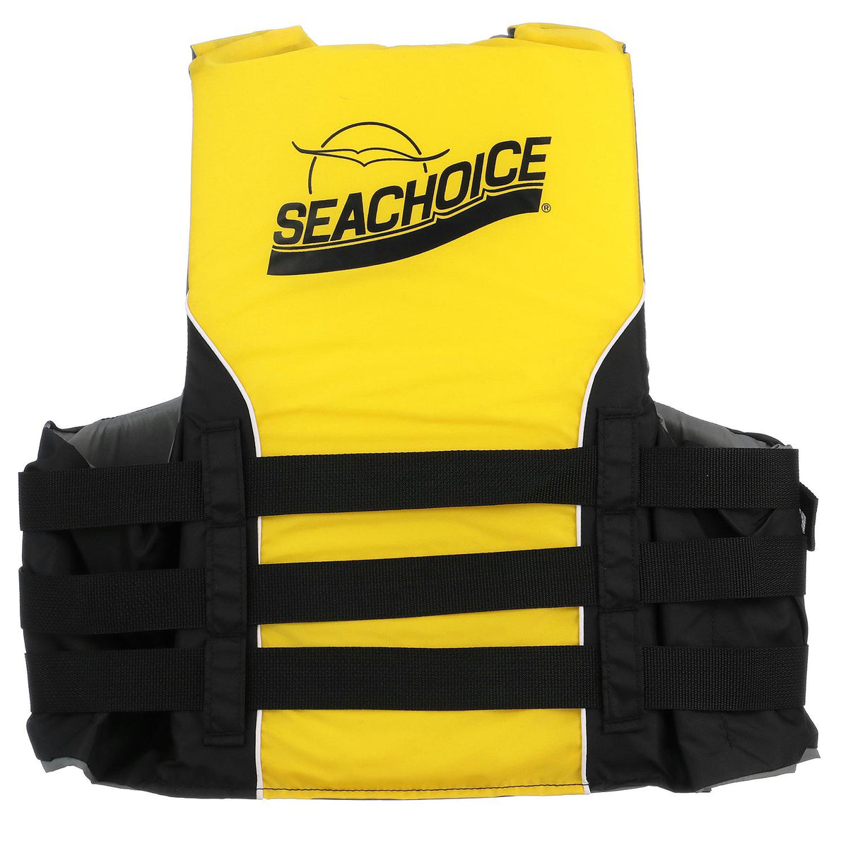 Deluxe 4-Belt Ski Vest - Yellow/Black, Lg/XL