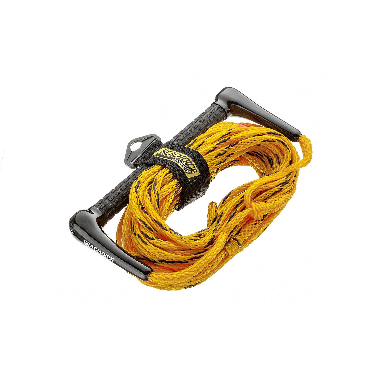 Water Ski Tow Rope, 75ft, 12in Handle w/ Textured Rubber Grip