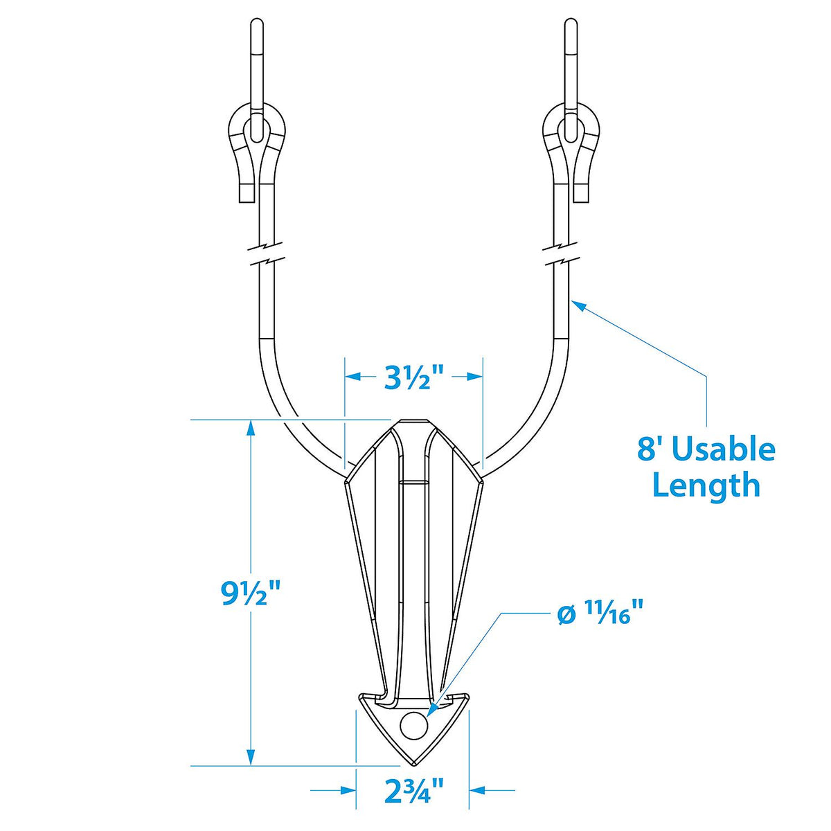 Rope Tow Harness, 3/8in x 8ft