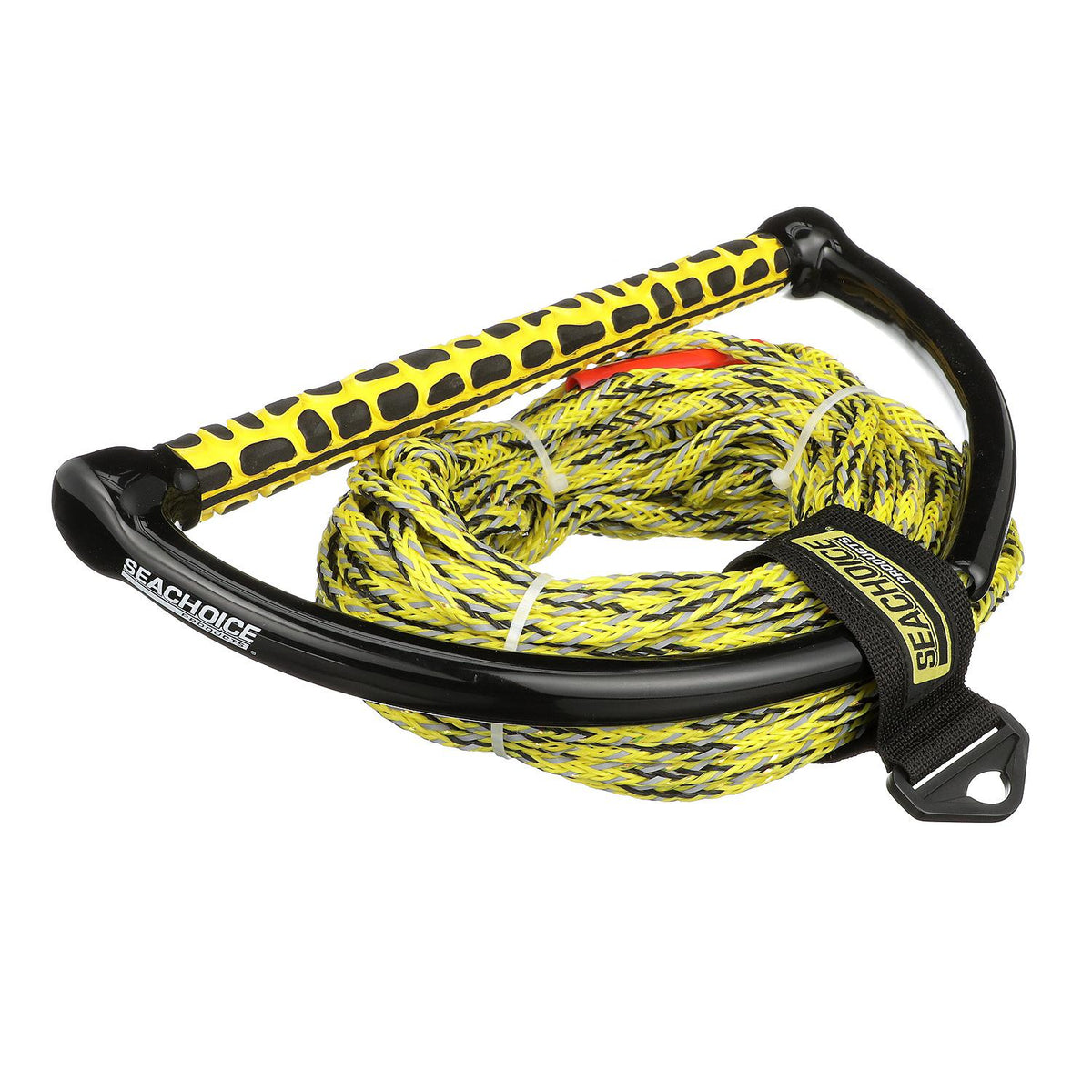 5-Section Wakeboard Reflective Rope, 75ft, 15in Handle w/ Textured EVA Grip