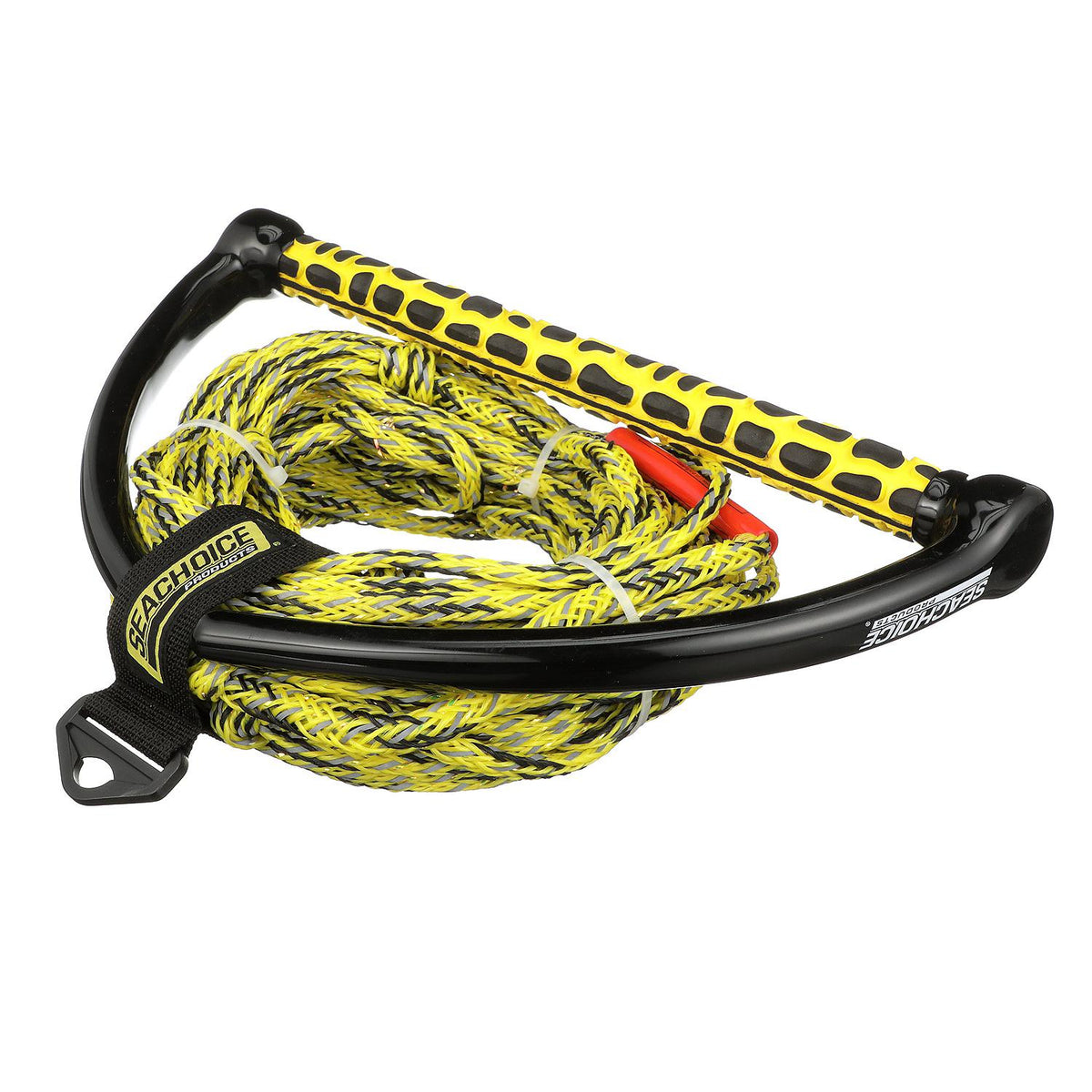 5-Section Wakeboard Reflective Rope, 75ft, 15in Handle w/ Textured EVA Grip